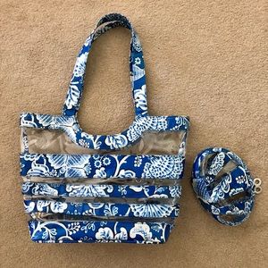 Vera Bradley Tote Bag and Matching Case